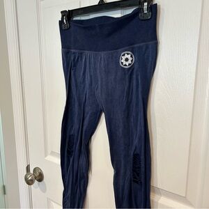 Splendid Women's Workout Stretch Ripped Leggings, Navy‎ M